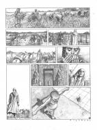 LES DEUX COEURS DE L'EGYPTE : Planche originale 28 du tome 1 des DEUX COEURS DE L'EGYPTE - La barque des milliers d'ann�es -